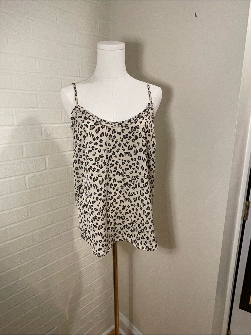 NWT Soft Abercrombie Leopard Print blouse Size Large